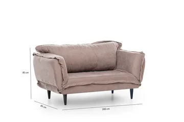 Mezonzo 3-sits Bäddsoffa - Brun - Möbler - Vardagsrum - Bäddsoffor