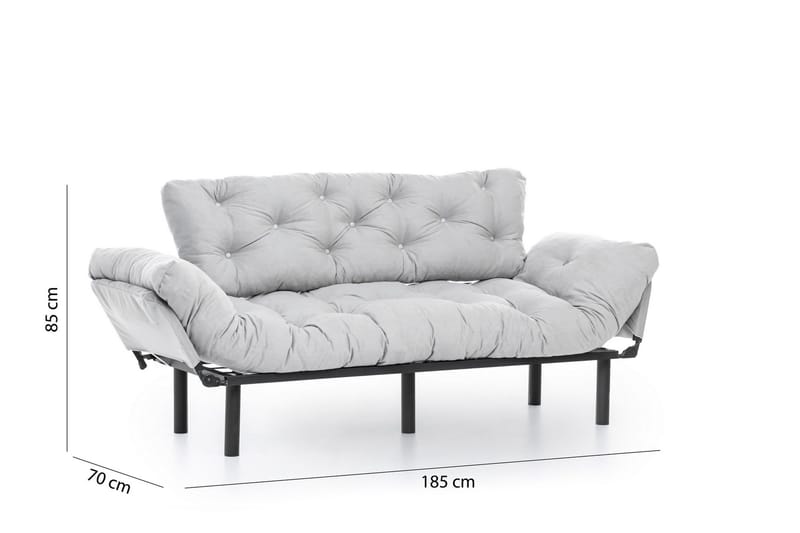 Mezonzo 3-sits Bäddsoffa - Grå - Möbler - Vardagsrum - Bäddsoffor