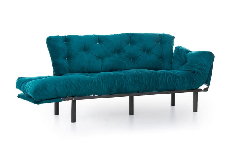 Mezonzo 3-sits Längsbäddad Bäddsoffa Fällbar 70x225 cm i Tyg - Grön - Möbler - Vardagsrum - Bäddsoffor