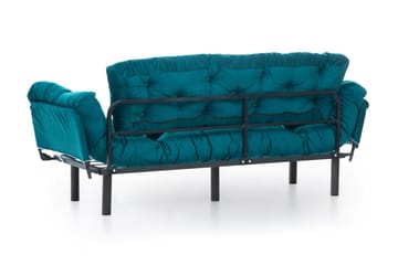 Mezonzo 3-sits Längsbäddad Bäddsoffa Fällbar 70x225 cm i Tyg - Grön - Möbler - Vardagsrum - Bäddsoffor