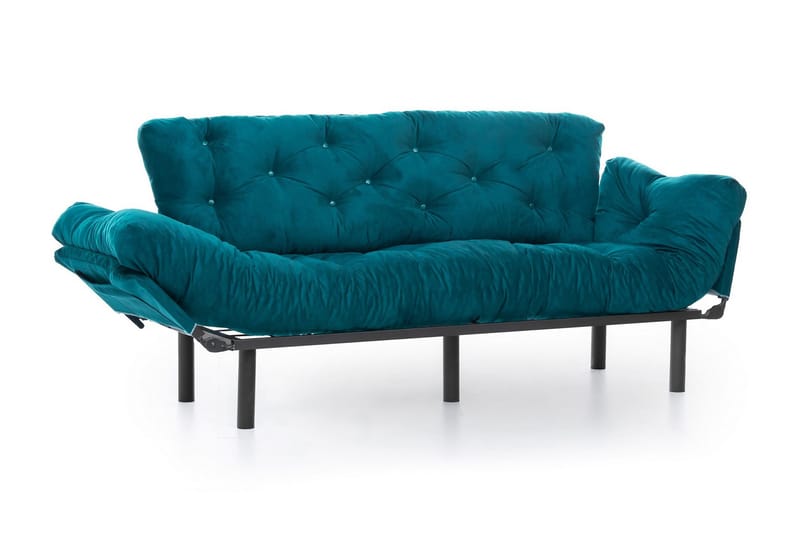 Mezonzo 3-sits Längsbäddad Bäddsoffa Fällbar 70x225 cm i Tyg - Grön - Möbler - Vardagsrum - Bäddsoffor