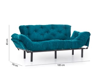 Mezonzo 3-sits Längsbäddad Bäddsoffa Fällbar 70x225 cm i Tyg - Grön - Möbler - Vardagsrum - Bäddsoffor