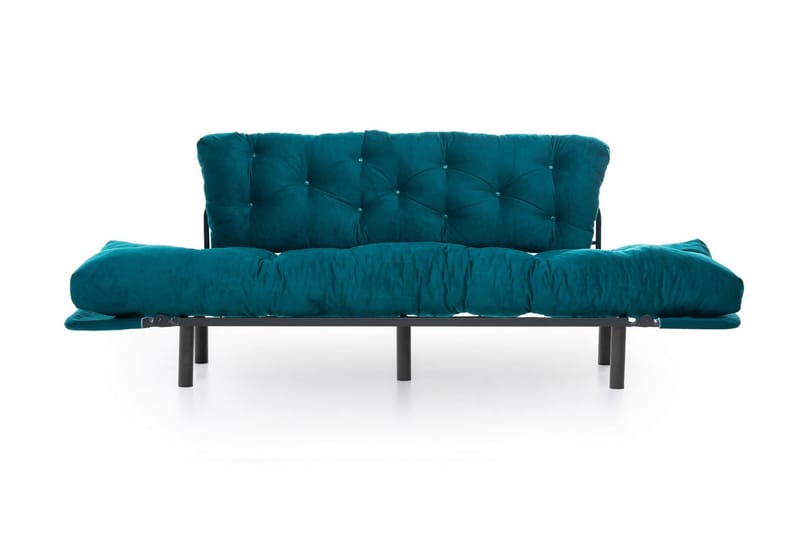 Mezonzo 3-sits Längsbäddad Bäddsoffa Fällbar 70x225 cm i Tyg - Grön - Möbler - Vardagsrum - Bäddsoffor