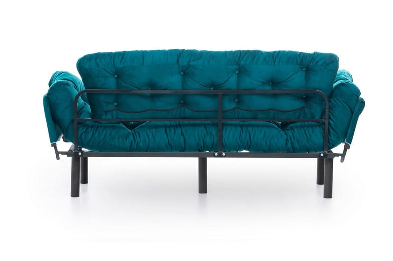 Mezonzo 3-sits Längsbäddad Bäddsoffa Fällbar 70x225 cm i Tyg - Grön - Möbler - Vardagsrum - Bäddsoffor