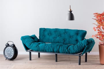 Mezonzo 3-sits Längsbäddad Bäddsoffa Fällbar 70x225 cm i Tyg - Grön - Möbler - Vardagsrum - Bäddsoffor