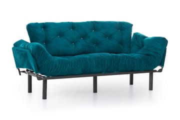 Mezonzo 3-sits Längsbäddad Bäddsoffa Fällbar 70x225 cm i Tyg - Grön - Möbler - Vardagsrum - Bäddsoffor
