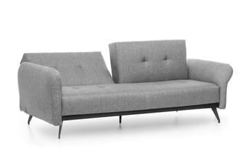 Mezonzo 3-sits Rektangulär Längsbäddad Bäddsoffa 125x190 cm i Tyg - Grå - Möbler - Vardagsrum - Bäddsoffor