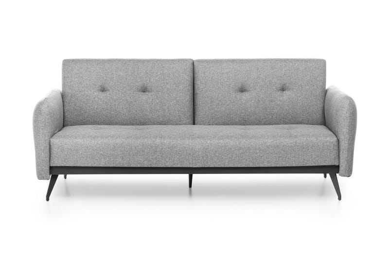 Mezonzo 3-sits Rektangulär Längsbäddad Bäddsoffa 125x190 cm i Tyg, Grå