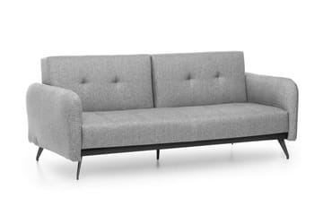 Mezonzo 3-sits Rektangulär Längsbäddad Bäddsoffa 125x190 cm i Tyg - Grå - Möbler - Vardagsrum - Bäddsoffor
