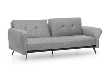 Mezonzo 3-sits Rektangulär Längsbäddad Bäddsoffa 125x190 cm i Tyg - Grå - Möbler - Vardagsrum - Bäddsoffor