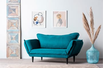 Mezonzo 3-sits Rektangulär Längsbäddad Bäddsoffa 50x190 cm i Tyg - Grön - Möbler - Vardagsrum - Bäddsoffor