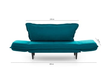 Mezonzo 3-sits Rektangulär Längsbäddad Bäddsoffa 50x190 cm i Tyg - Grön - Möbler - Vardagsrum - Bäddsoffor