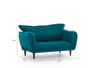 Mezonzo 3-sits Rektangulär Längsbäddad Bäddsoffa 50x190 cm i Tyg - Grön - Möbler - Vardagsrum - Bäddsoffor