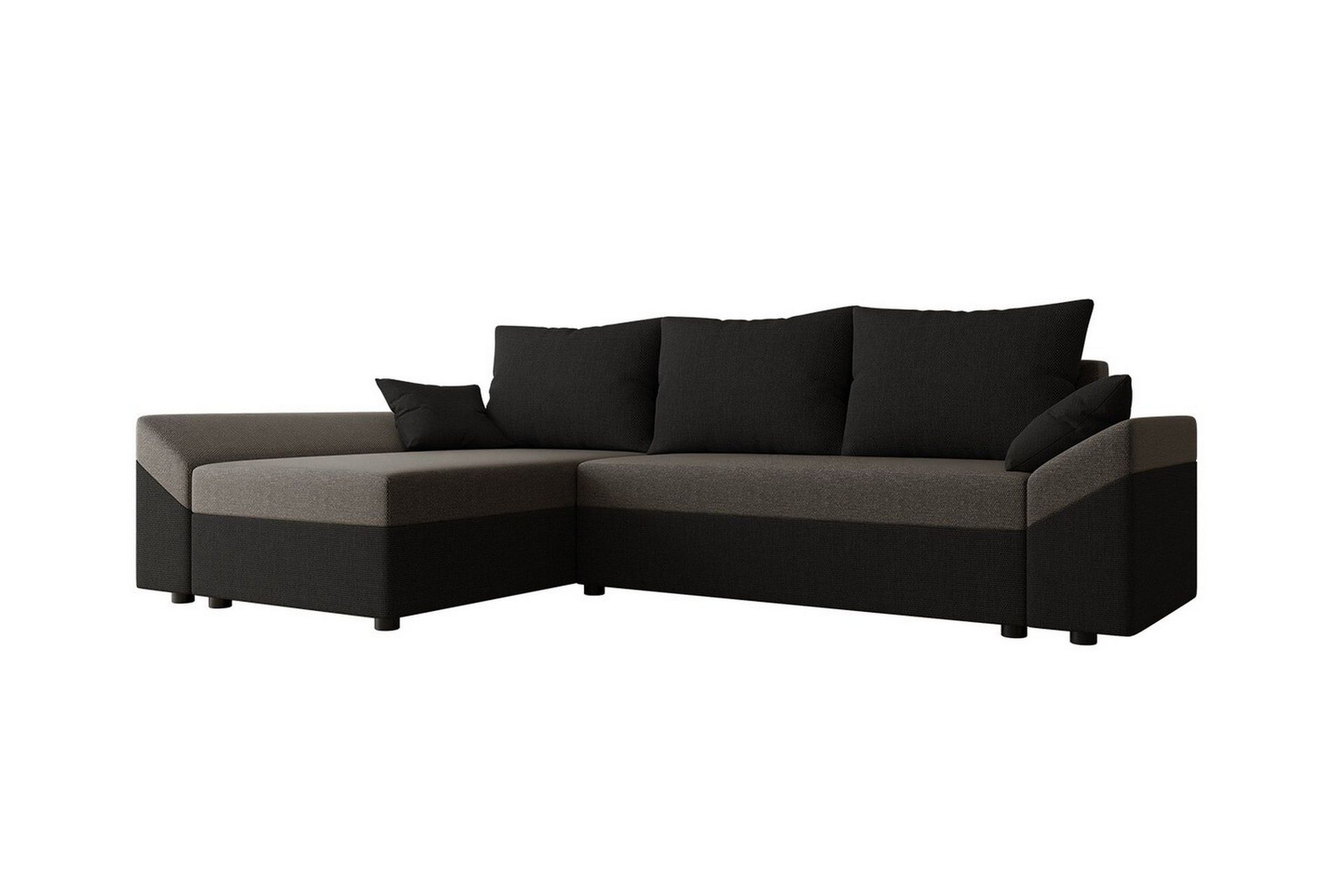 Midfeld 3-sits H&ouml;rnb&auml;ddsoffa Black/Brown -
