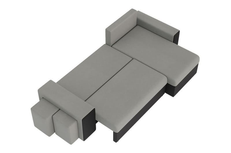 Midfeld 3-sits Hörnbäddsoffa Blå/Grå - Möbler - Vardagsrum - Bäddsoffor - Hörnbäddsoffa