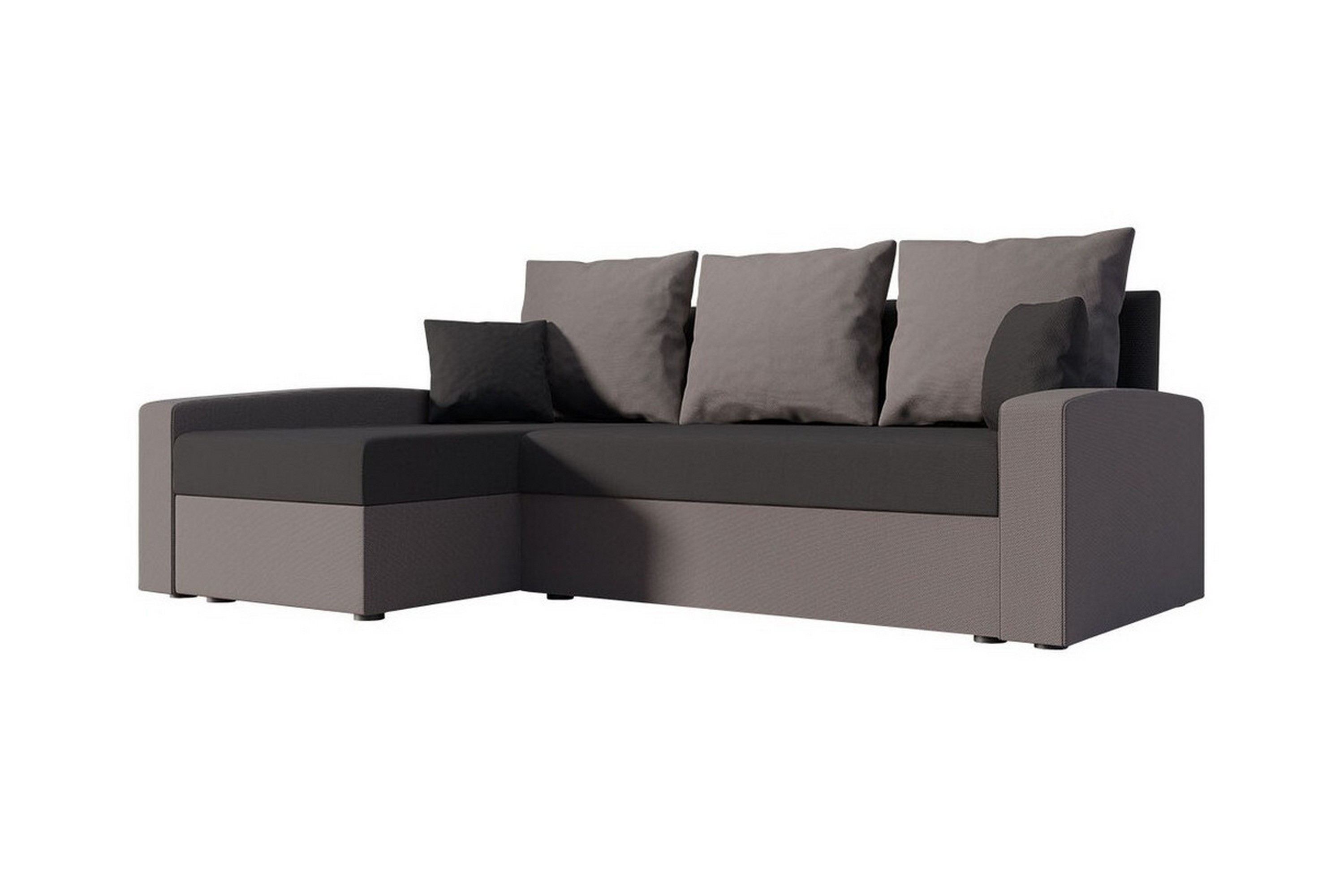 midfeld 3-sits hörnbäddsoffa mörkbrun -