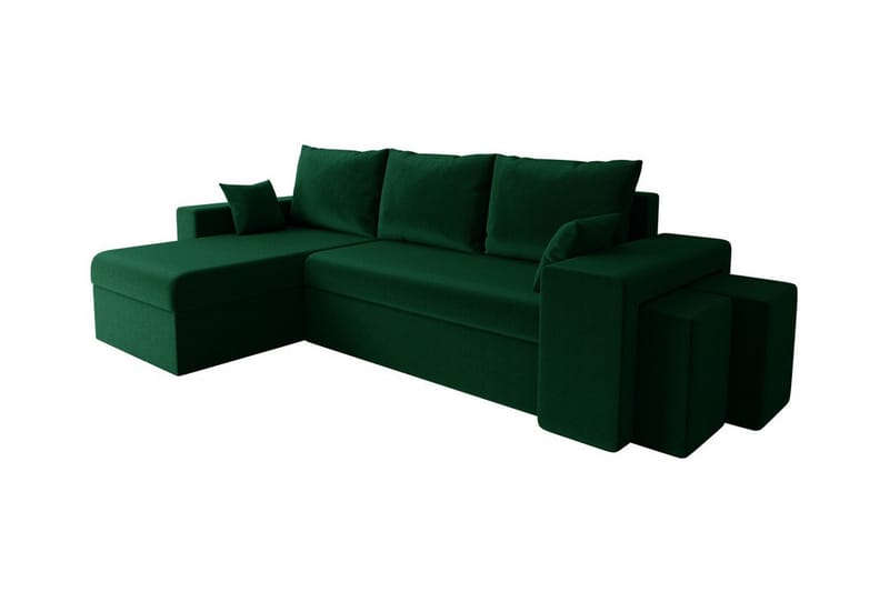 Midfeld 3-sits Hörnbäddsoffa Mörkgrön - Möbler - Vardagsrum - Bäddsoffor - Hörnbäddsoffa