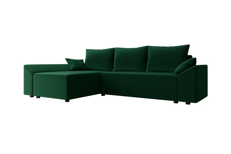 Midfeld 3-sits Hörnbäddsoffa NO_BRAND Dark green - Möbler - Vardagsrum - Bäddsoffor - Hörnbäddsoffa