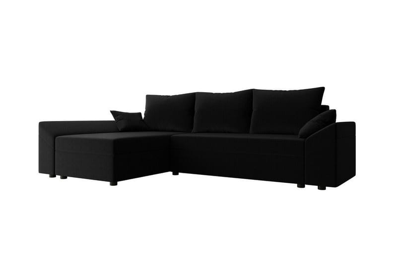 Midfeld 3-sits Hörnbäddsoffa Svart - Möbler - Vardagsrum - Bäddsoffor - Hörnbäddsoffa