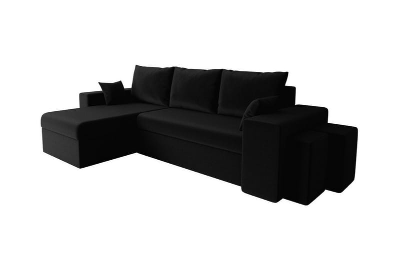 Midfeld 3-sits Hörnbäddsoffa Svart - Möbler - Vardagsrum - Bäddsoffor