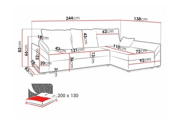 Midfeld 3-sits Hörnbäddsoffa - Möbler - Vardagsrum - Bäddsoffor