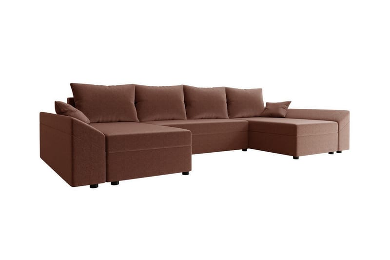 Midfeld 4-sits Hörnbäddsoffa Brun - Möbler - Vardagsrum - Bäddsoffor - U bäddsoffa