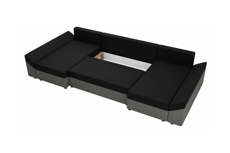 Midfeld 4-sits Hörnbäddsoffa Dark Grey/Black - Möbler - Vardagsrum - Bäddsoffor - Hörnbäddsoffa