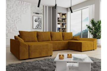 Midfeld 4-sits Hörnbäddsoffa Dark yellow - Möbler - Vardagsrum - Bäddsoffor - U bäddsoffa