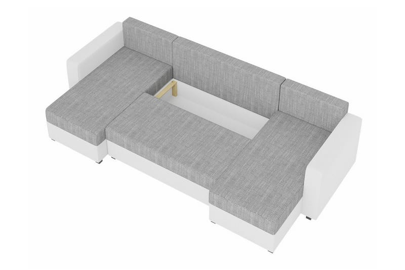 Midfeld 4-sits Hörnbäddsoffa Svart/Gråbrun - Möbler - Vardagsrum - Bäddsoffor - Hörnbäddsoffa