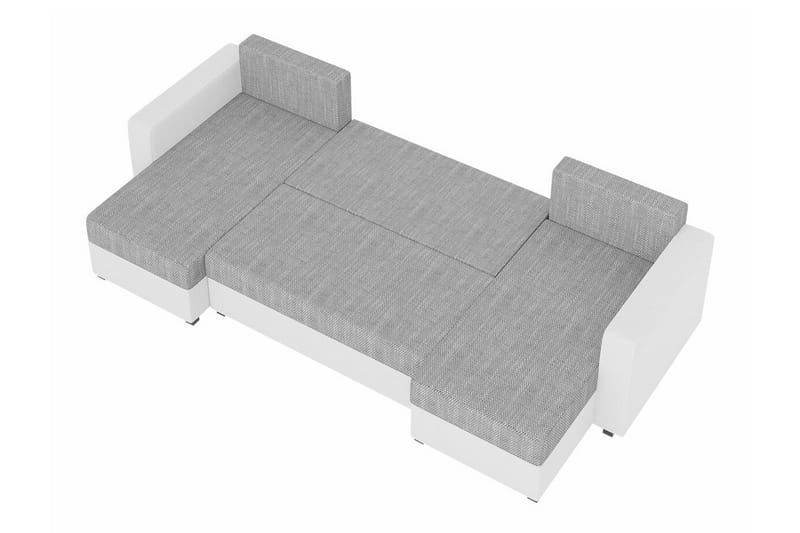Midfeld 4-sits Hörnbäddsoffa Svart/Gråbrun - Möbler - Vardagsrum - Bäddsoffor - Hörnbäddsoffa
