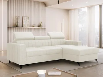 Milano 3-sits Bäddsoffa divan höger med förvaring - Beige - Möbler - Vardagsrum - Bäddsoffor