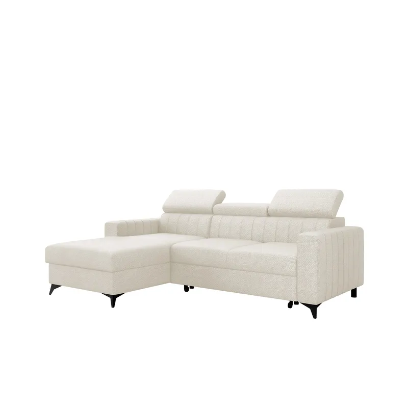 Milano 3-sits Bäddsoffa divan vänster med förvaring, beige
