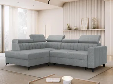 Milano 4-sits Bäddsoffa schäslong vänster med förvaring - grå - Möbler - Vardagsrum - Bäddsoffor