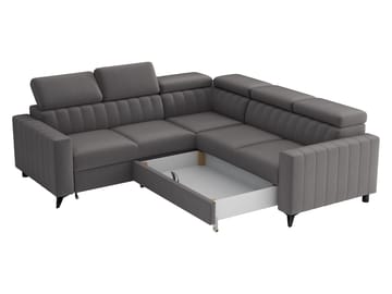 Milano 5-sits Bäddsoffa hörn med förvaring - Brun - Möbler - Vardagsrum - Bäddsoffor - Hörnbäddsoffa