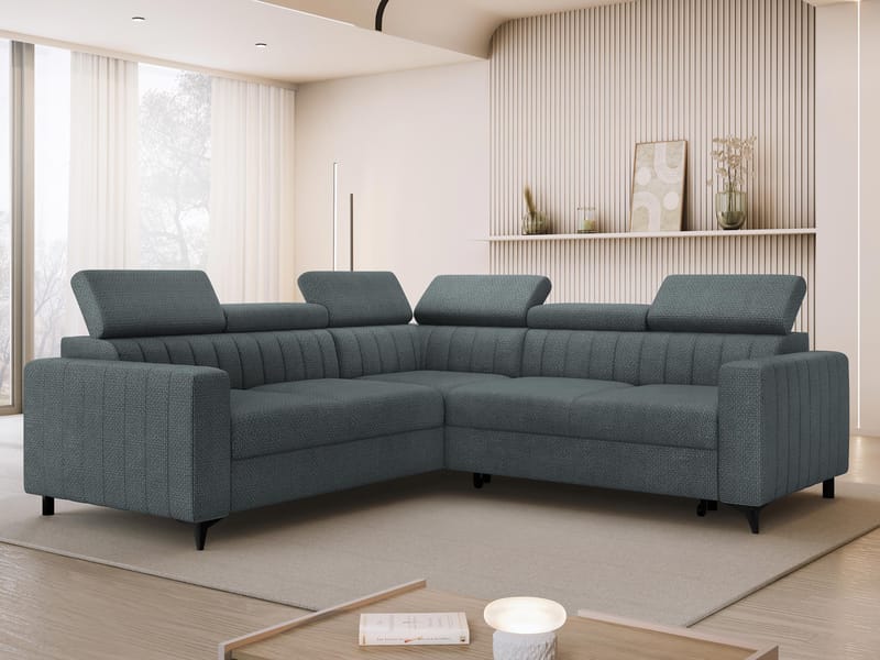Milano 5-sits Bäddsoffa hörn med förvaring - Mörkgrå - Möbler - Vardagsrum - Bäddsoffor - Hörnbäddsoffa