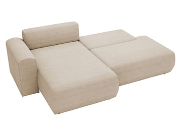 Milias 3-sits Bäddsoffa med Divan Höger och Förvaring - Vit - Möbler - Vardagsrum - Bäddsoffor - Hörnbäddsoffa