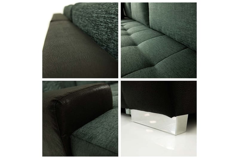 MIORA Bäddsoffa m. Divan 3-sits med Förvaring Gul - Gul - Möbler - Vardagsrum - Bäddsoffor