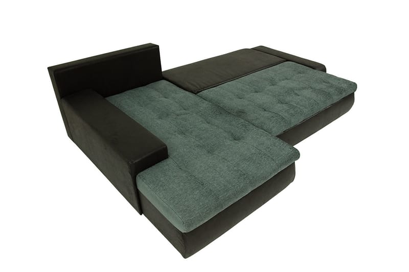 MIORA Bäddsoffa m. Divan 3-sits med Förvaring Svart - Svart - Möbler - Vardagsrum - Bäddsoffor