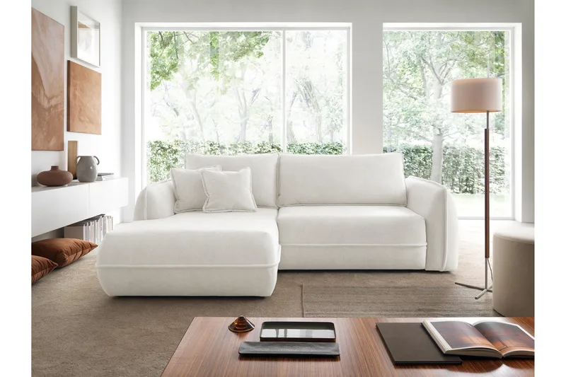 Mirana Bäddsoffa med Divan 3-sits - Vit - Möbler - Vardagsrum - Bäddsoffor