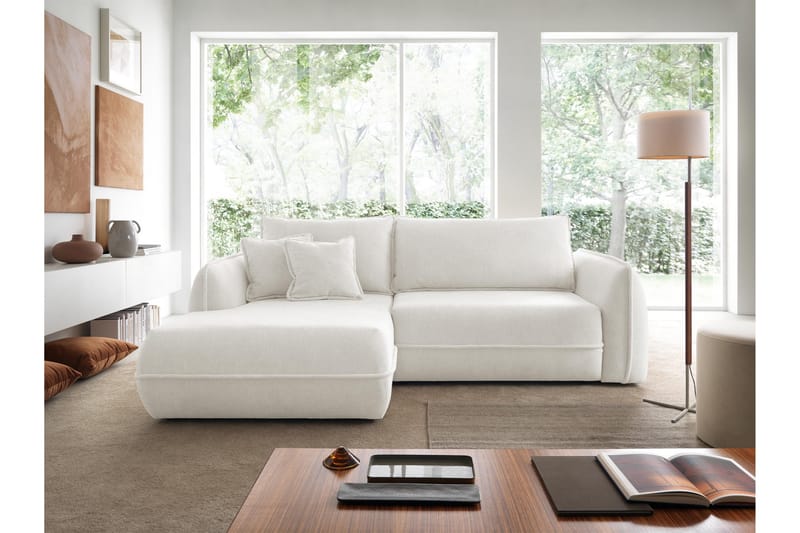 Mirana Bäddsoffa med Divan 3-sits - Vit - Möbler - Vardagsrum - Bäddsoffor