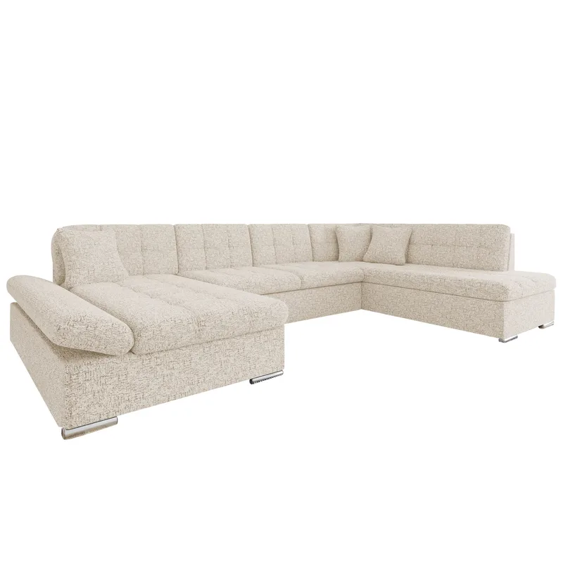 Mireo U-formad 5-sits Bäddsoffa med förvaring, beige