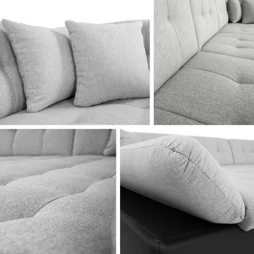 Mireo U-formad 5-sits Bäddsoffa med förvaring - grå - Möbler - Vardagsrum - Bäddsoffor - Hörnbäddsoffa
