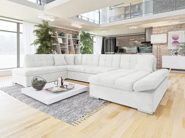 Mireo U-formad 5-sits Bäddsoffa med förvaring - vit - Möbler - Vardagsrum - Bäddsoffor - Hörnbäddsoffa