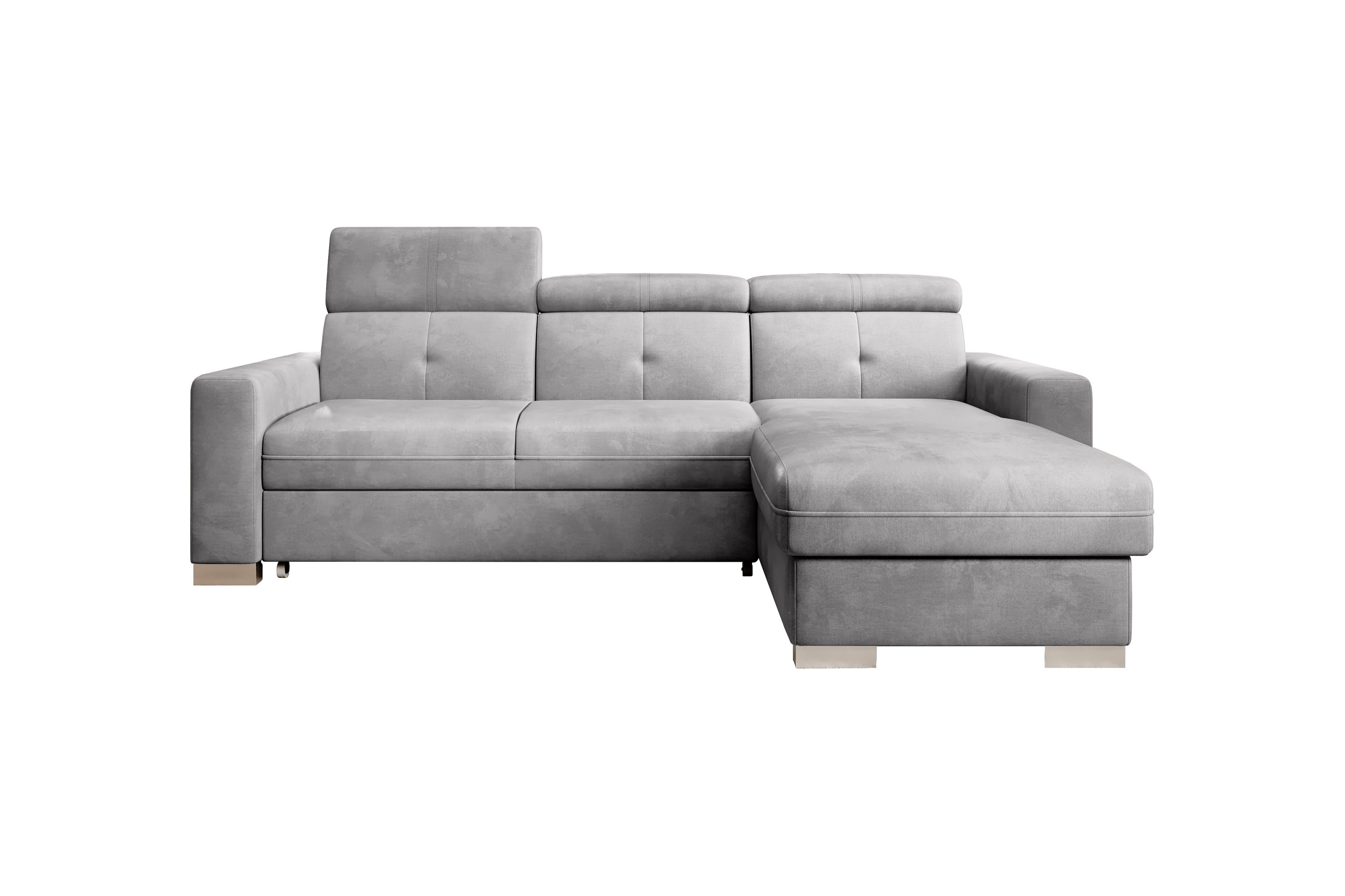 monely bäddsoffa m. divan med förvaring 3-sits grå -