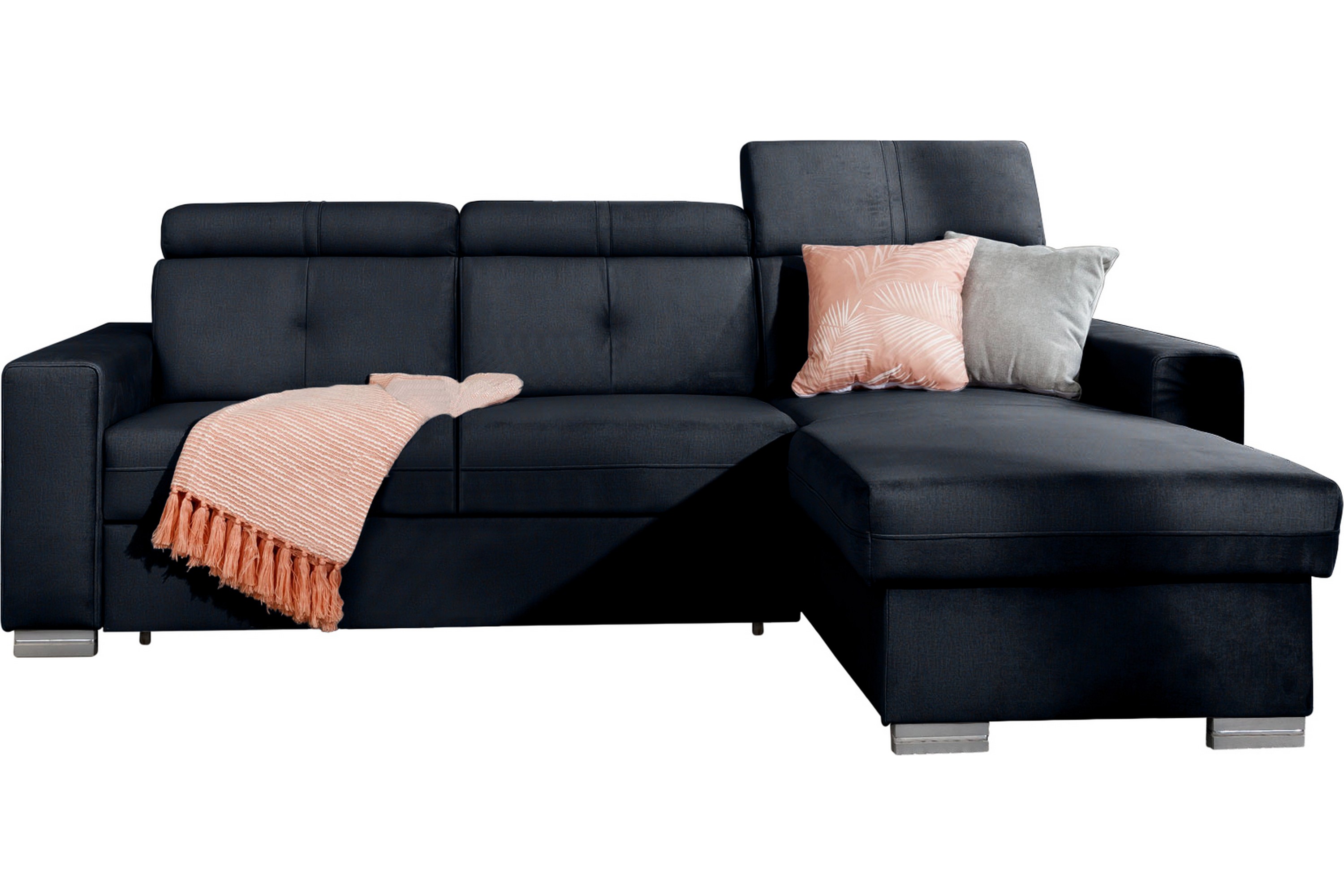 monely bäddsoffa m. divan med förvaring 3-sits grafitgrå -