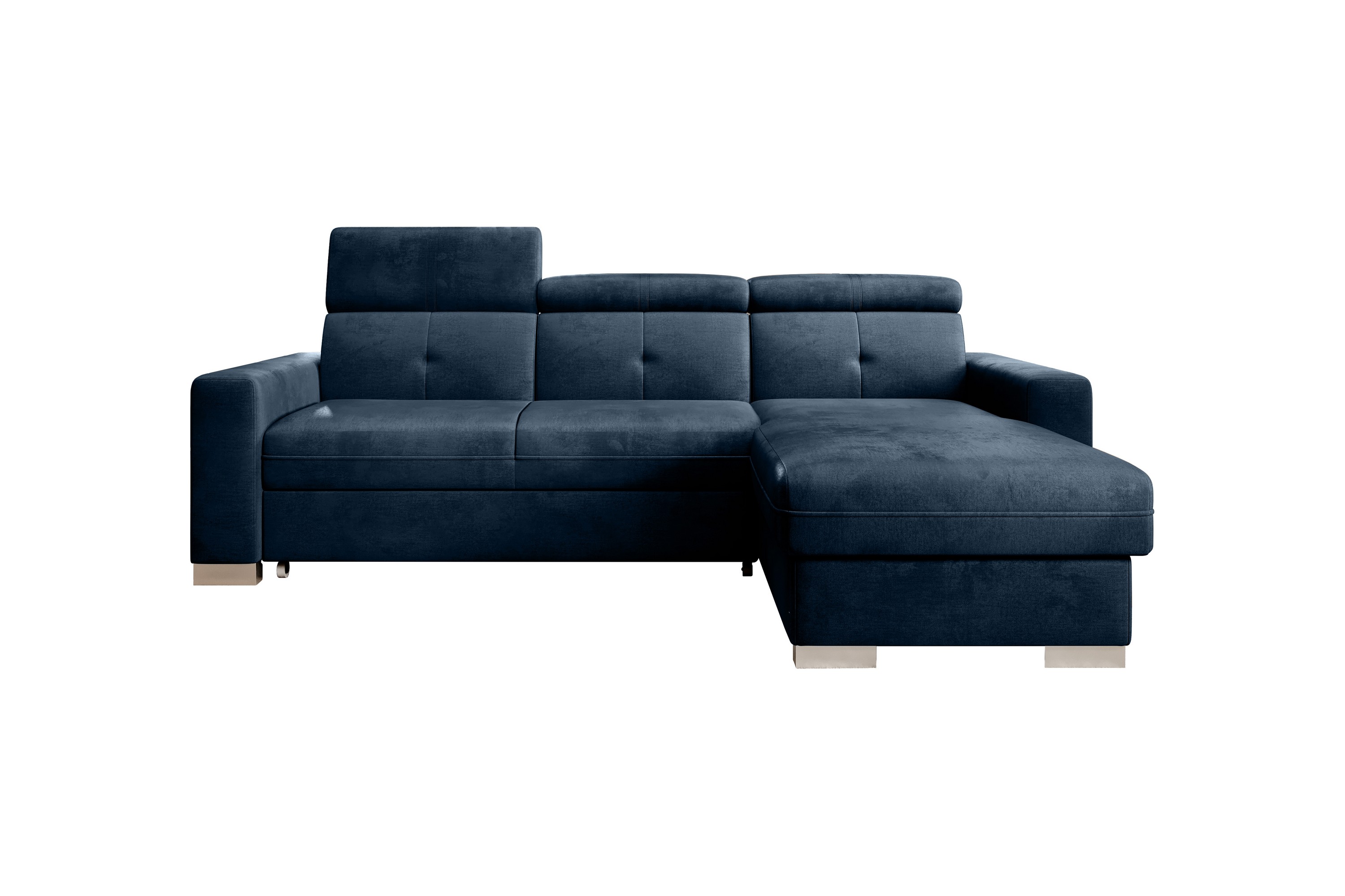 monely bäddsoffa m. divan med förvaring 3-sits mörkblå -