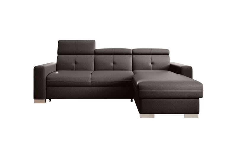 Monely Bäddsoffa m. Divan med Förvaring 3-sits Mörkbrun - Möbler - Vardagsrum - Bäddsoffor