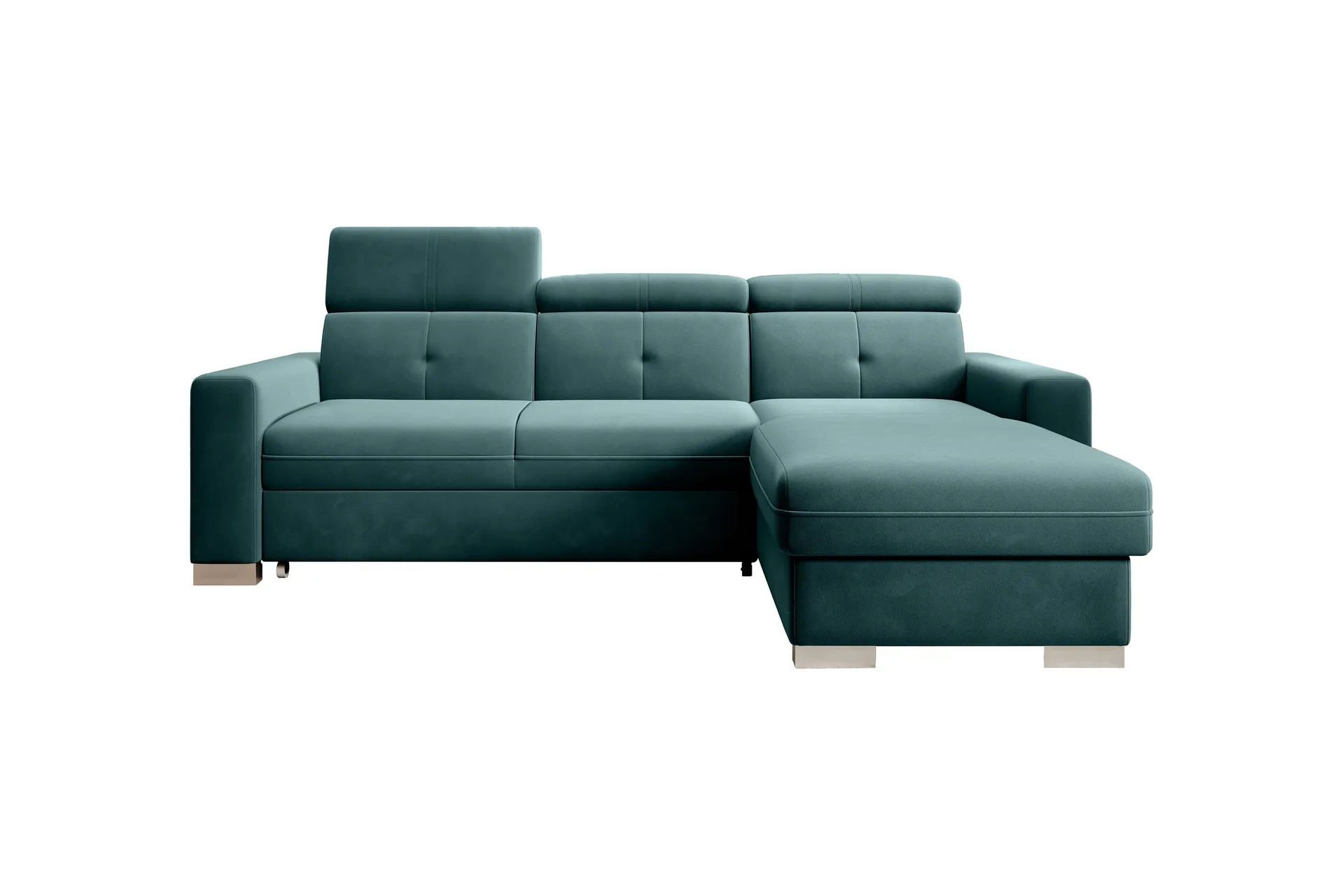 monely bäddsoffa m. divan med förvaring 3-sits mörkgrön -