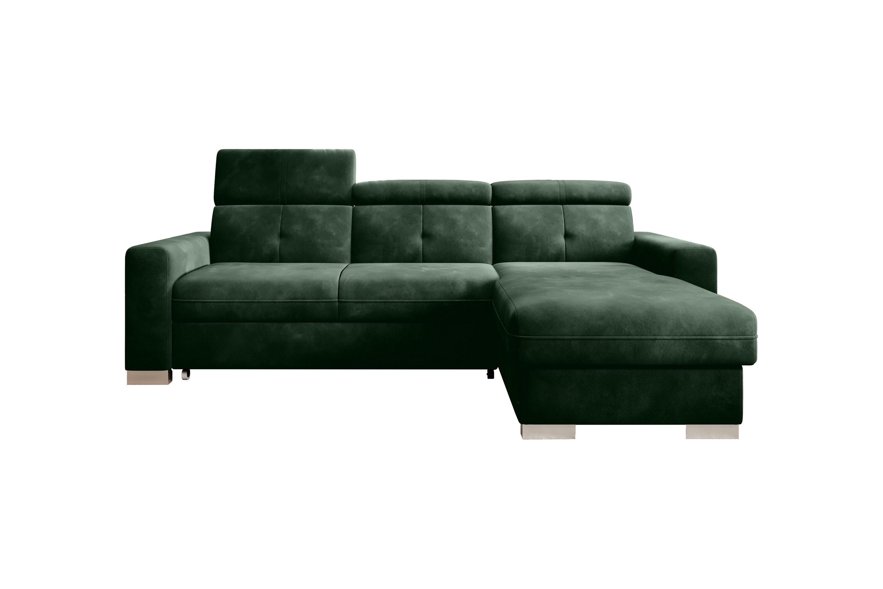 monely bäddsoffa m. divan med förvaring 3-sits mörkgrön -