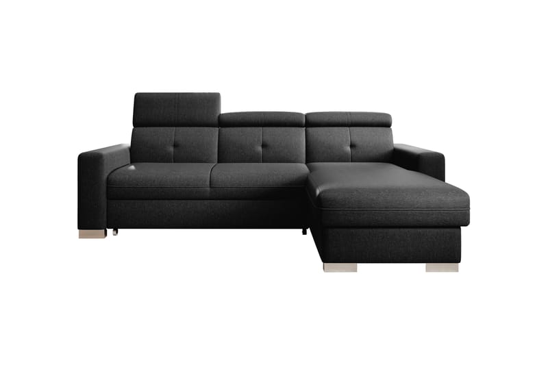 Monely Bäddsoffa m. Divan med Förvaring 3-sits Svart - Bäddsoffor - Bäddsoffa divan